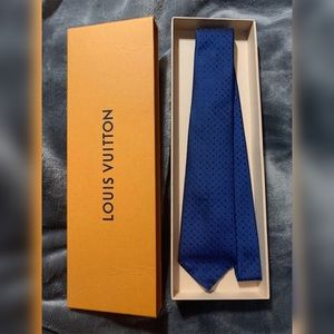 LV Louis Vuitton Monogramissime Tie (Blue Moyen)